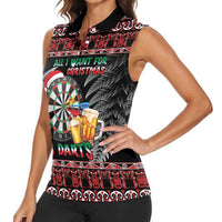 All I Want For Christmas Is Darts New Zealand Women Sleeveless Polo Shirt LT14 - Polynesian Pride