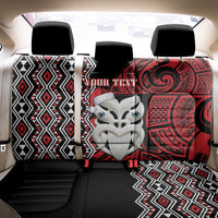 Personalised New Zealand Christmas Back Car Seat Cover Meri Kirihimete Maori Wheku - Taniko Art LT14 - Polynesian Pride