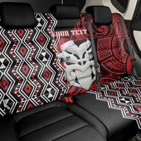 Personalised New Zealand Christmas Back Car Seat Cover Meri Kirihimete Maori Wheku - Taniko Art LT14 - Polynesian Pride