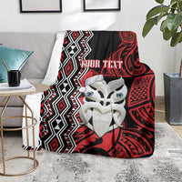 Personalised New Zealand Christmas Blanket Meri Kirihimete Maori Wheku - Taniko Art LT14 - Polynesian Pride
