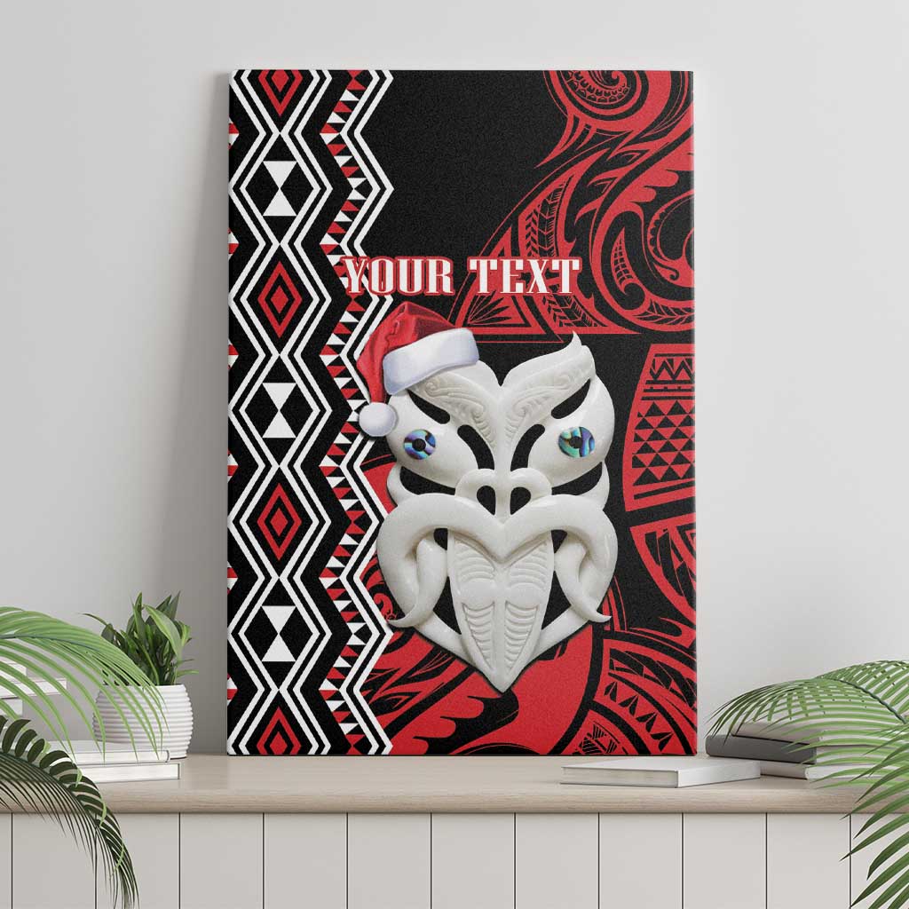 Personalised New Zealand Christmas Canvas Wall Art Meri Kirihimete Maori Wheku - Taniko Art LT14 - Polynesian Pride