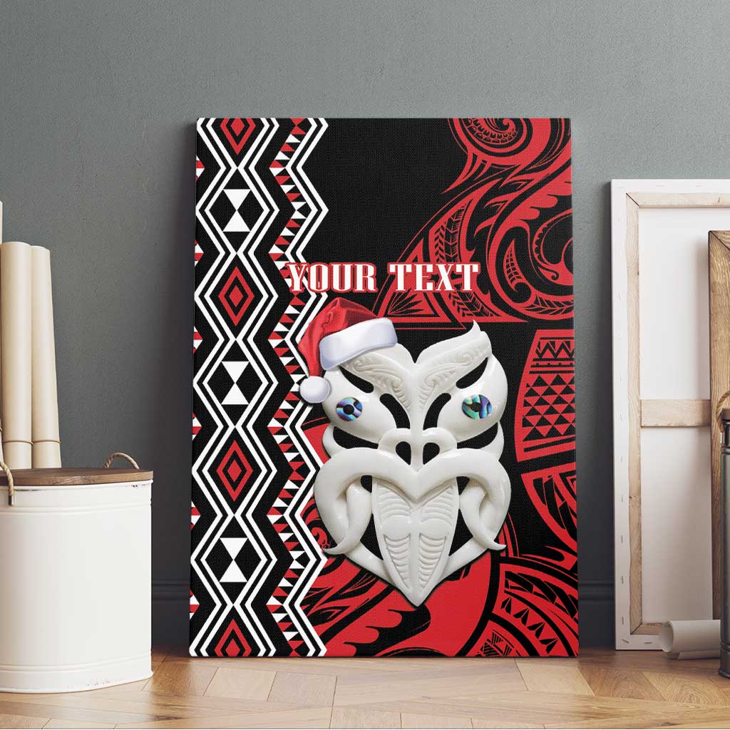 Personalised New Zealand Christmas Canvas Wall Art Meri Kirihimete Maori Wheku - Taniko Art LT14 - Polynesian Pride