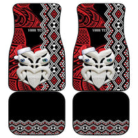 Personalised New Zealand Christmas Car Mats Meri Kirihimete Maori Wheku - Taniko Art LT14 - Polynesian Pride
