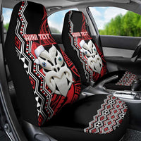 Personalised New Zealand Christmas Car Seat Cover Meri Kirihimete Maori Wheku - Taniko Art LT14 - Polynesian Pride