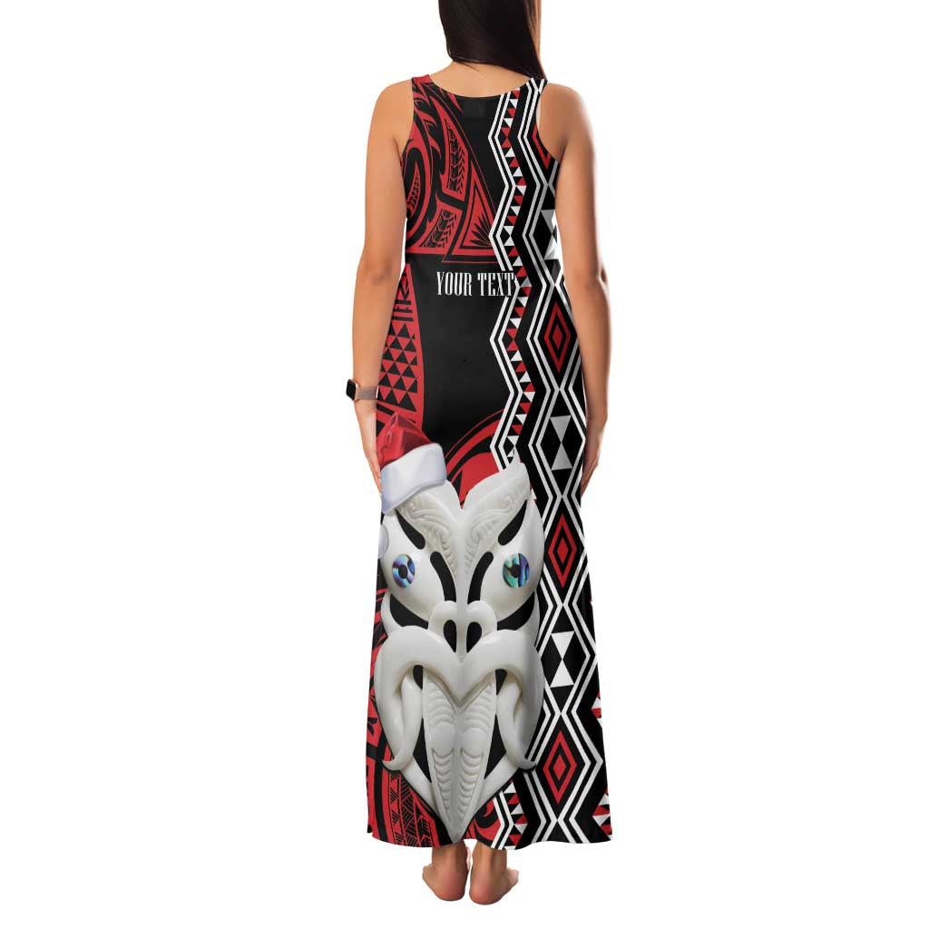 Personalised New Zealand Christmas Family Matching Tank Maxi Dress and Hawaiian Shirt Meri Kirihimete Maori Wheku - Taniko Art LT14 - Polynesian Pride