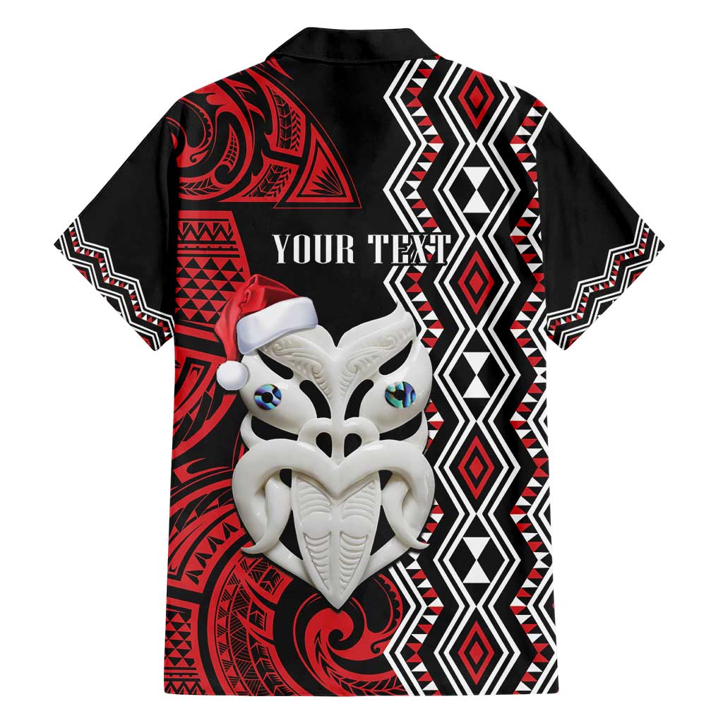 Personalised New Zealand Christmas Hawaiian Shirt Meri Kirihimete Maori Wheku - Taniko Art LT14 - Polynesian Pride