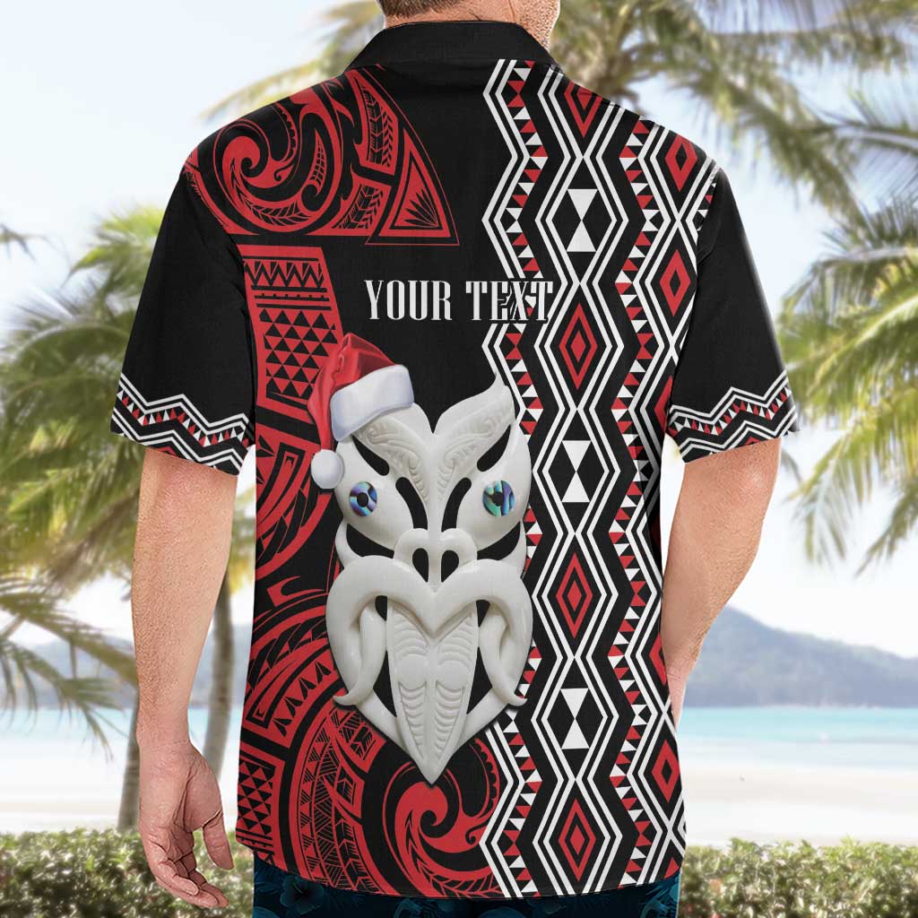 Personalised New Zealand Christmas Hawaiian Shirt Meri Kirihimete Maori Wheku - Taniko Art LT14 - Polynesian Pride