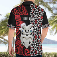 Personalised New Zealand Christmas Hawaiian Shirt Meri Kirihimete Maori Wheku - Taniko Art LT14 - Polynesian Pride