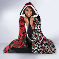 Personalised New Zealand Christmas Hooded Blanket Meri Kirihimete Maori Wheku - Taniko Art LT14 - Polynesian Pride