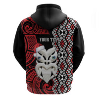 Personalised New Zealand Christmas Hoodie Meri Kirihimete Maori Wheku - Taniko Art LT14 - Polynesian Pride