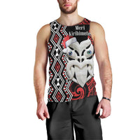 Personalised New Zealand Christmas Men Tank Top Meri Kirihimete Maori Wheku - Taniko Art LT14 - Polynesian Pride