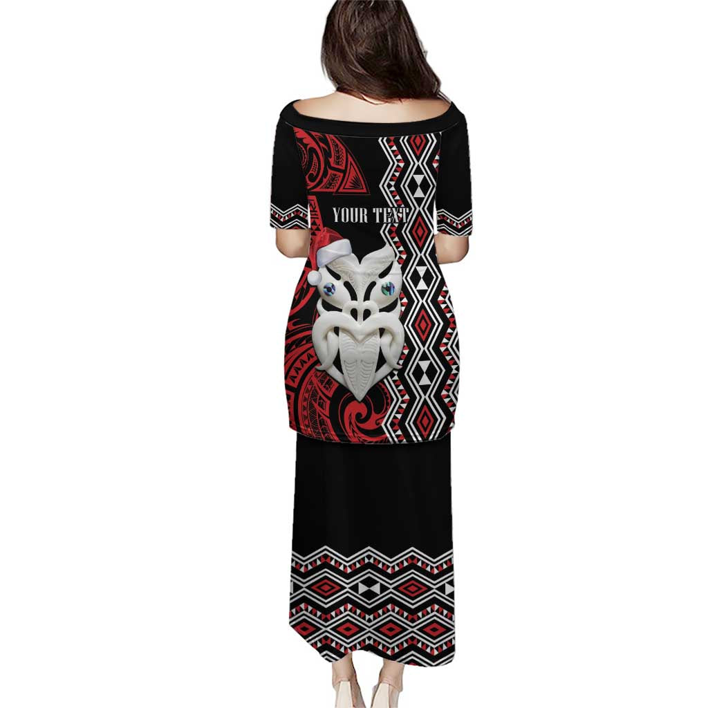 Personalised New Zealand Christmas Puletasi Meri Kirihimete Maori Wheku - Taniko Art LT14 - Polynesian Pride