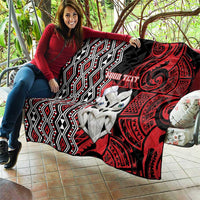 Personalised New Zealand Christmas Quilt Meri Kirihimete Maori Wheku - Taniko Art LT14 - Polynesian Pride