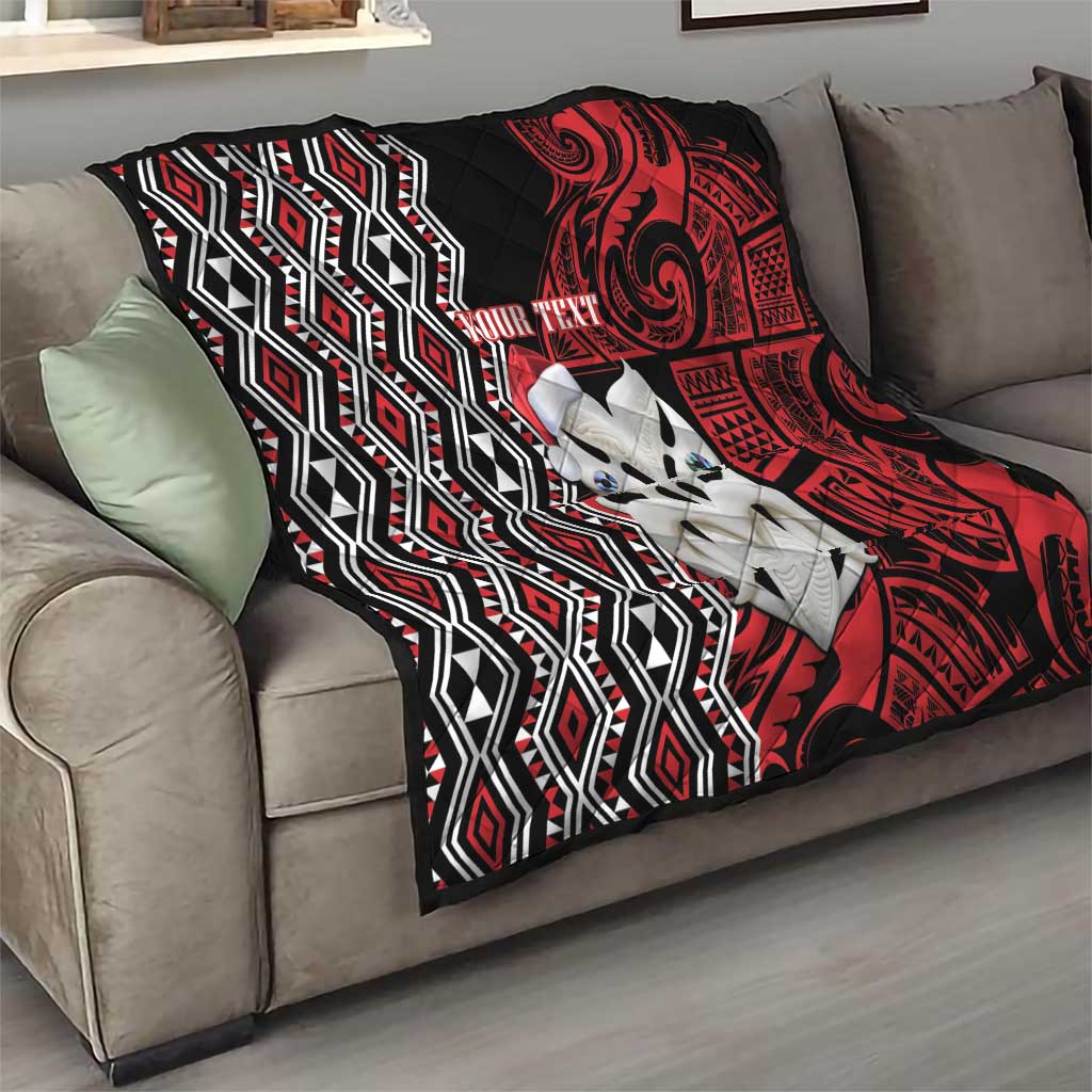 Personalised New Zealand Christmas Quilt Meri Kirihimete Maori Wheku - Taniko Art LT14 - Polynesian Pride