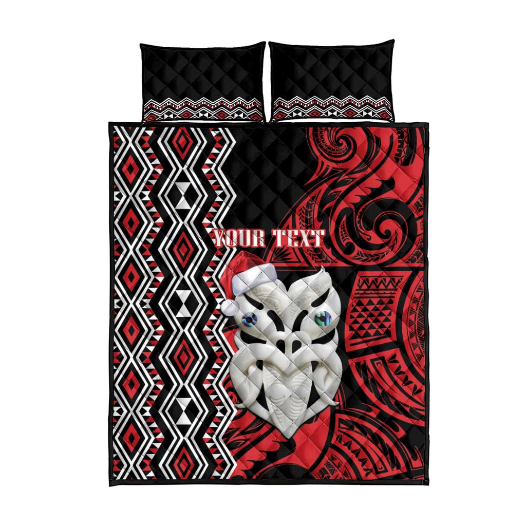 Personalised New Zealand Christmas Quilt Bed Set Meri Kirihimete Maori Wheku - Taniko Art LT14 - Polynesian Pride