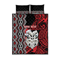 Personalised New Zealand Christmas Quilt Bed Set Meri Kirihimete Maori Wheku - Taniko Art LT14 - Polynesian Pride