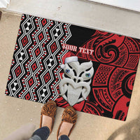 Personalised New Zealand Christmas Rubber Doormat Meri Kirihimete Maori Wheku - Taniko Art LT14 - Polynesian Pride