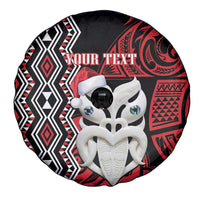 Personalised New Zealand Christmas Spare Tire Cover Meri Kirihimete Maori Wheku - Taniko Art LT14 - Polynesian Pride