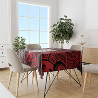 Personalised New Zealand Christmas Tablecloth Meri Kirihimete Maori Wheku - Taniko Art LT14 - Polynesian Pride