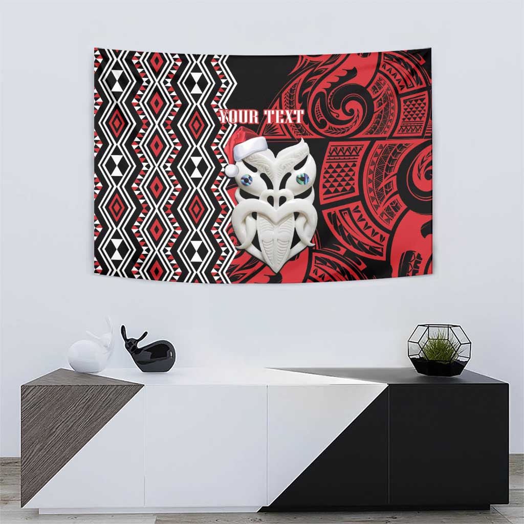 Personalised New Zealand Christmas Tapestry Meri Kirihimete Maori Wheku - Taniko Art LT14 - Polynesian Pride