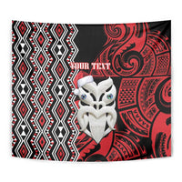 Personalised New Zealand Christmas Tapestry Meri Kirihimete Maori Wheku - Taniko Art LT14 - Polynesian Pride