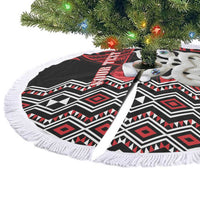 Personalised New Zealand Christmas Tree Skirt Meri Kirihimete Maori Wheku - Taniko Art LT14 - Polynesian Pride