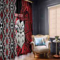 Personalised New Zealand Christmas Window Curtain Meri Kirihimete Maori Wheku - Taniko Art LT14 - Polynesian Pride
