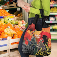 New Zealand and Australia ANZAC Day Grocery Bag Sliver Fern Kakapo With Golden Wattle Kangaroo LT14 - Polynesian Pride