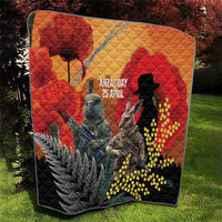 New Zealand and Australia ANZAC Day Quilt Sliver Fern Kakapo With Golden Wattle Kangaroo LT14 - Polynesian Pride