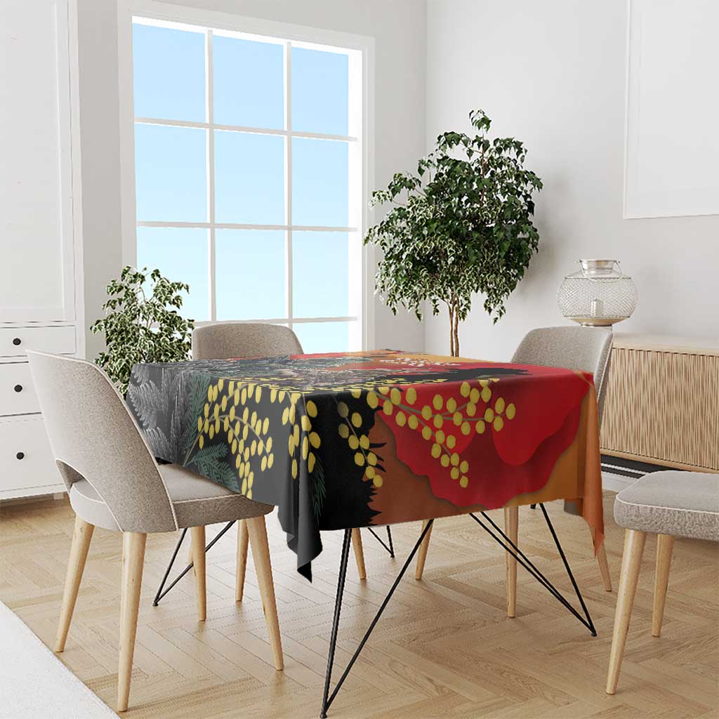 New Zealand and Australia ANZAC Day Tablecloth Sliver Fern Kakapo With Golden Wattle Kangaroo LT14 - Polynesian Pride