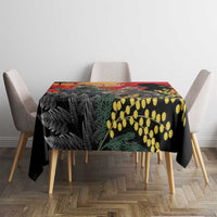 New Zealand and Australia ANZAC Day Tablecloth Sliver Fern Kakapo With Golden Wattle Kangaroo LT14 - Polynesian Pride