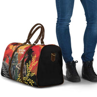 New Zealand and Australia ANZAC Day Travel Bag Sliver Fern Kakapo With Golden Wattle Kangaroo LT14 - Polynesian Pride