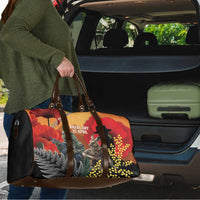 New Zealand and Australia ANZAC Day Travel Bag Sliver Fern Kakapo With Golden Wattle Kangaroo LT14 - Polynesian Pride