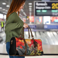 New Zealand and Australia ANZAC Day Travel Bag Sliver Fern Kakapo With Golden Wattle Kangaroo LT14 - Polynesian Pride