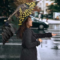 New Zealand and Australia ANZAC Day Umbrella Sliver Fern Kakapo With Golden Wattle Kangaroo LT14 - Polynesian Pride