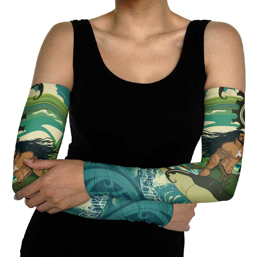 Aotearoa Tangaroa Atua Arm Sleeves New Zealand God Of The Ocean LT14 - Polynesian Pride