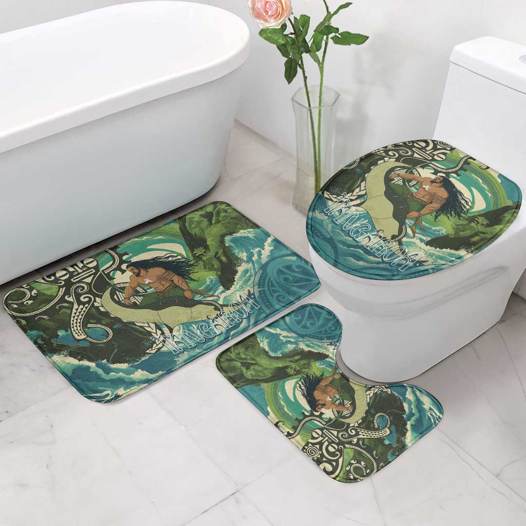 Aotearoa Tangaroa Atua Bathroom Set New Zealand God Of The Ocean LT14 - Polynesian Pride