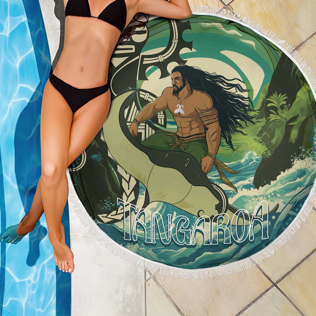 Aotearoa Tangaroa Atua Beach Blanket New Zealand God Of The Ocean LT14 - Polynesian Pride