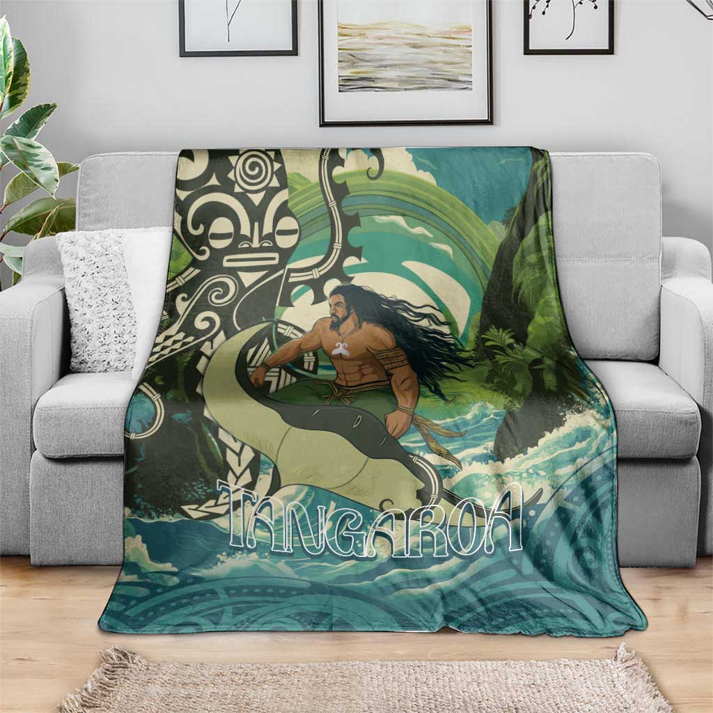 Aotearoa Tangaroa Atua Blanket New Zealand God Of The Ocean LT14 - Polynesian Pride