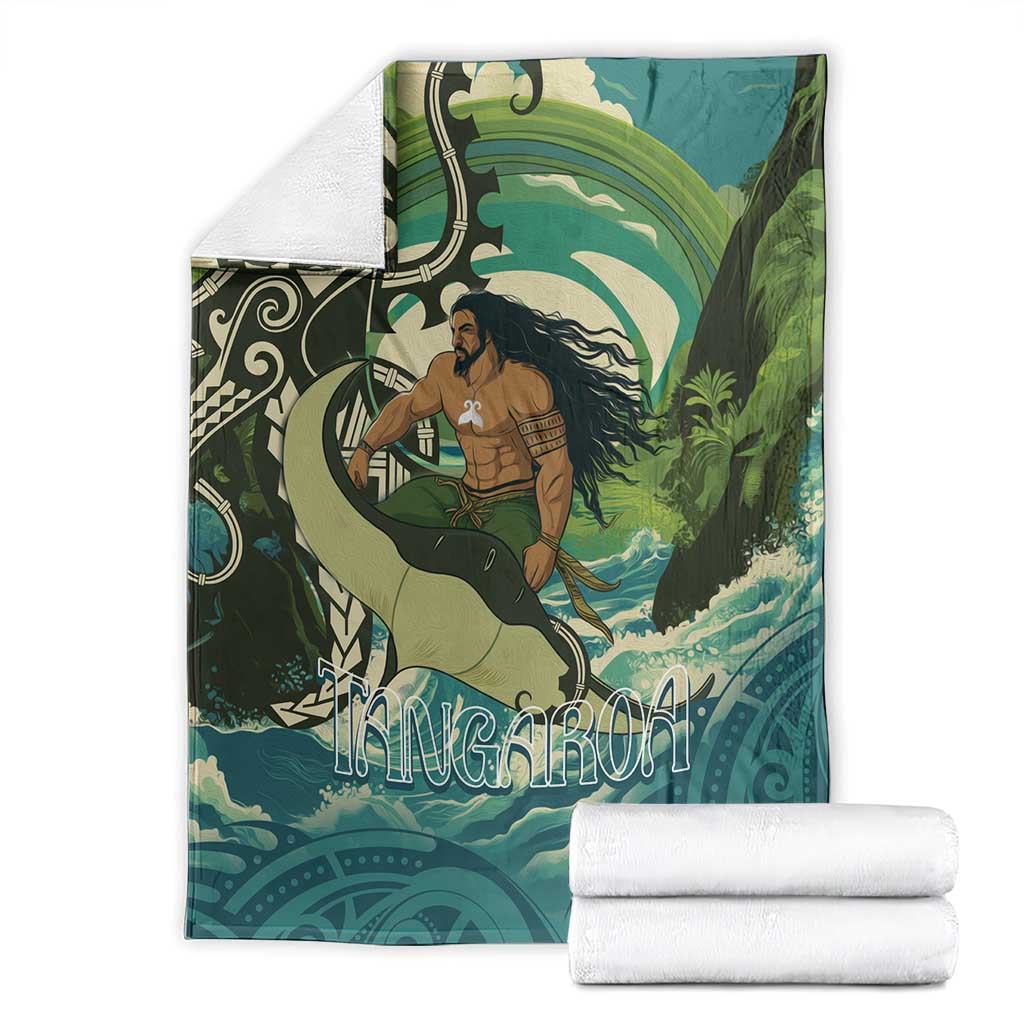 Aotearoa Tangaroa Atua Blanket New Zealand God Of The Ocean LT14 - Polynesian Pride