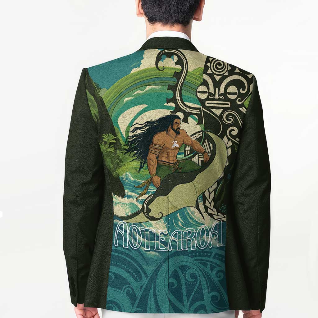 Aotearoa Tangaroa Atua Blazer New Zealand God Of The Ocean LT14 - Polynesian Pride