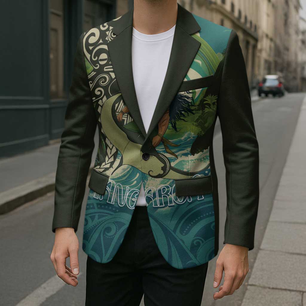 Aotearoa Tangaroa Atua Blazer New Zealand God Of The Ocean LT14 - Polynesian Pride