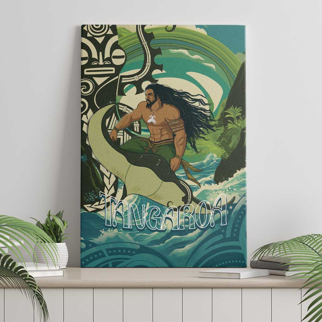 Aotearoa Tangaroa Atua Canvas Wall Art New Zealand God Of The Ocean LT14 - Polynesian Pride