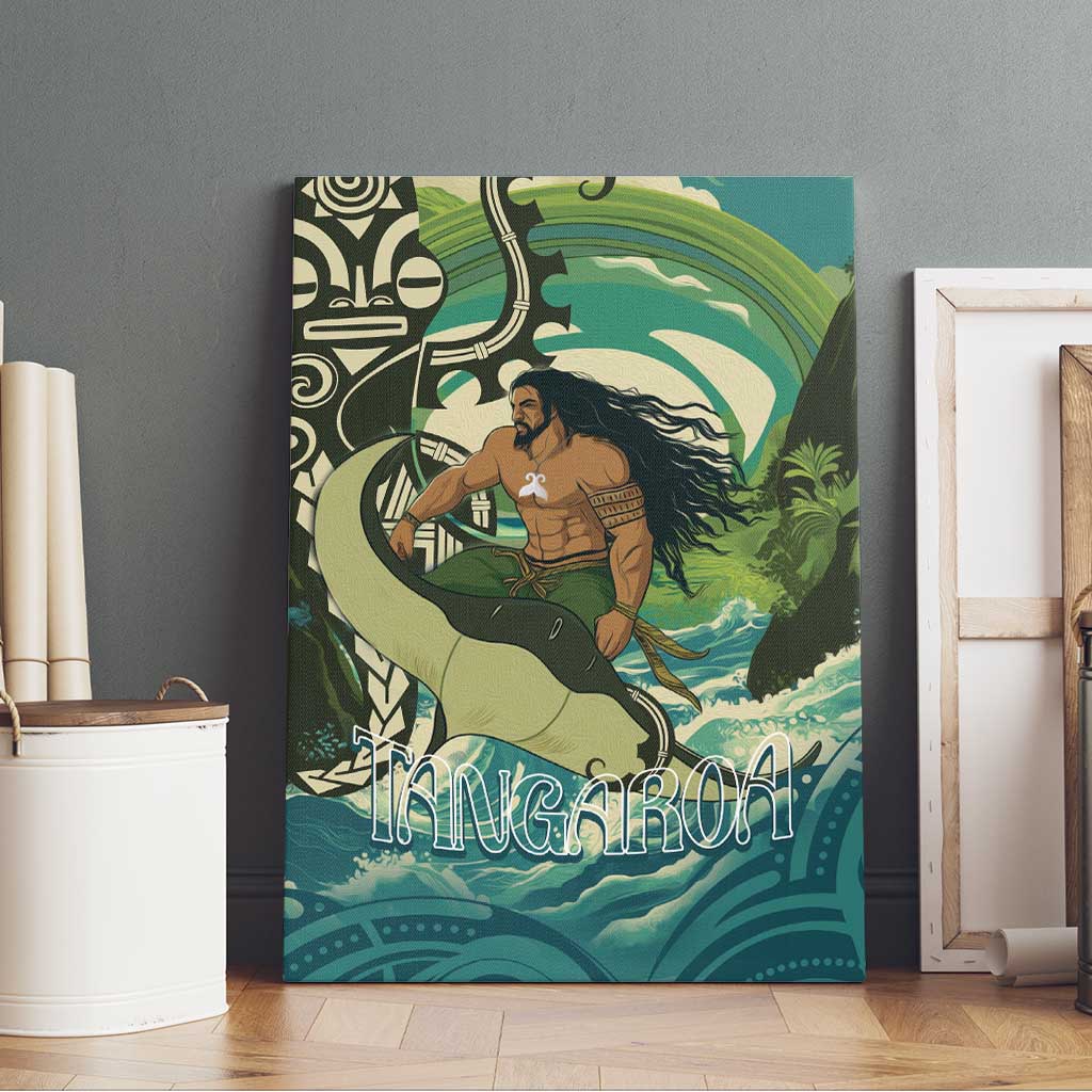 Aotearoa Tangaroa Atua Canvas Wall Art New Zealand God Of The Ocean LT14 - Polynesian Pride