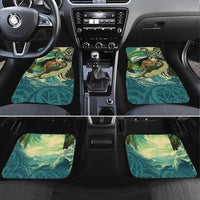 Aotearoa Tangaroa Atua Car Mats New Zealand God Of The Ocean LT14 Set 4pcs Cyan - Polynesian Pride