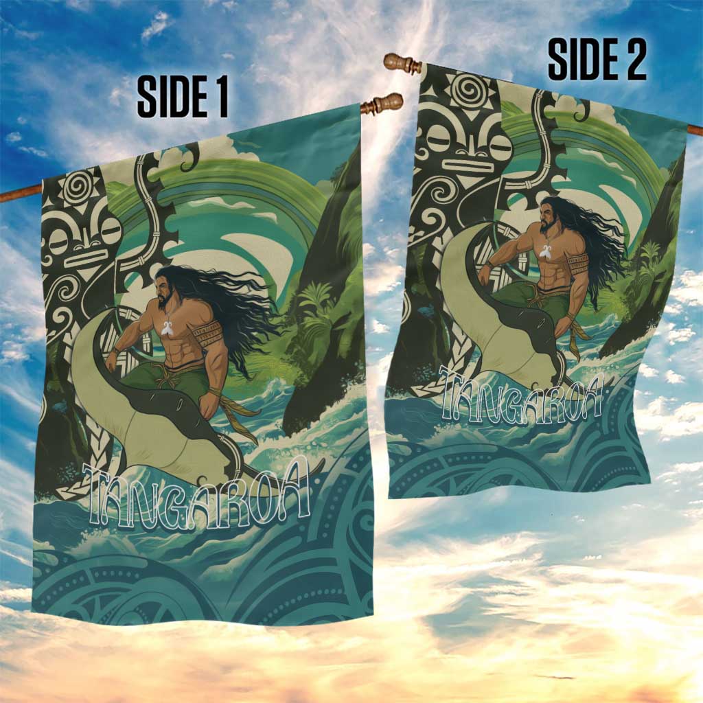 Aotearoa Tangaroa Atua Garden Flag New Zealand God Of The Ocean LT14 - Polynesian Pride