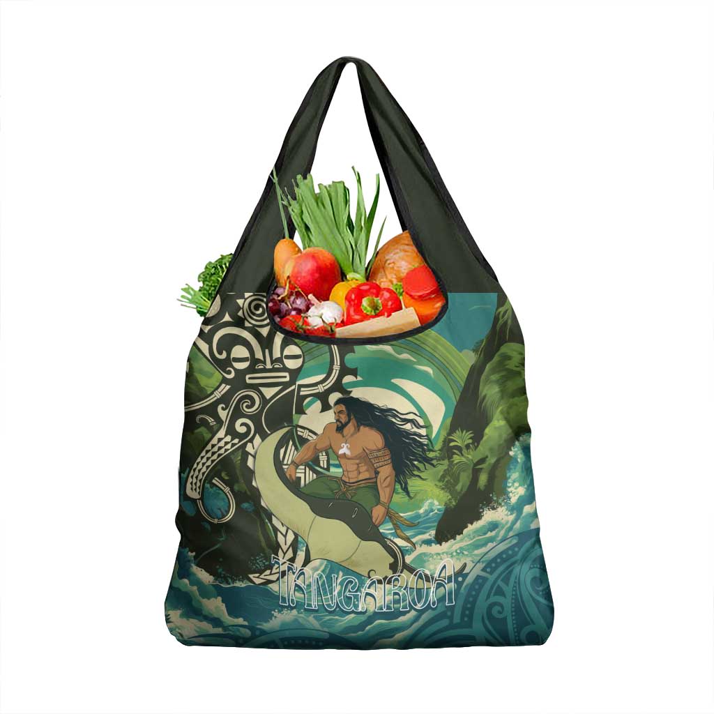 Aotearoa Tangaroa Atua Grocery Bag New Zealand God Of The Ocean LT14 1-pack One Size Cyan - Polynesian Pride