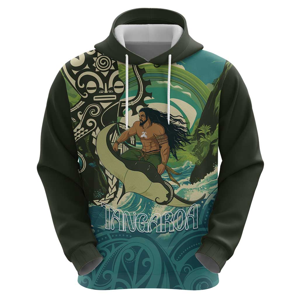Aotearoa Tangaroa Atua Hoodie New Zealand God Of The Ocean LT14 - Polynesian Pride