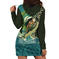 Aotearoa Tangaroa Atua Hoodie Dress New Zealand God Of The Ocean LT14 - Polynesian Pride