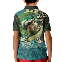 Aotearoa Tangaroa Atua Kid Polo Shirt New Zealand God Of The Ocean LT14 - Polynesian Pride